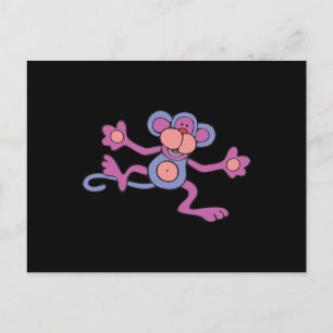 lila Affe Postkarte