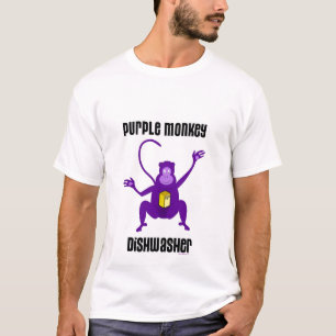 LILA AFFE-SPÜLMASCHINEN-T-SHIRT T-Shirt