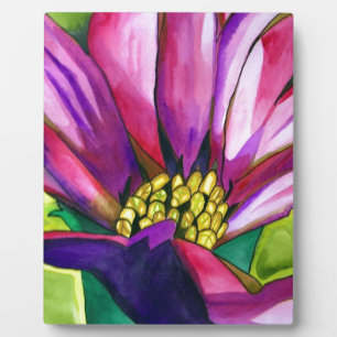 Lila afrikanische Daisy Aquarellkunst Blume Fotoplatte