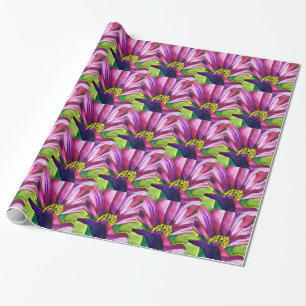 Lila afrikanische Daisy Aquarellkunst Blume Geschenkpapier