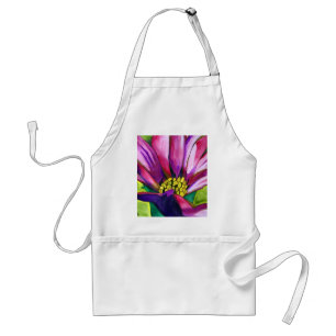 Lila afrikanische Daisy Aquarellkunst Blume Schürze