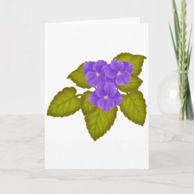 Lila afrikanische Violetten Karte (Vorderseite)