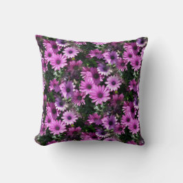 Lila afrikanisches Daisy-Blume Naturmuster Kissen