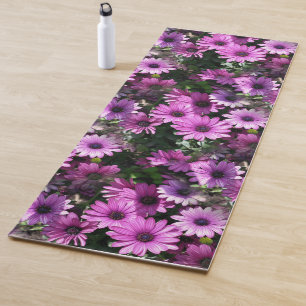 Lila afrikanisches Daisy-Blume Naturmuster Yogamatte