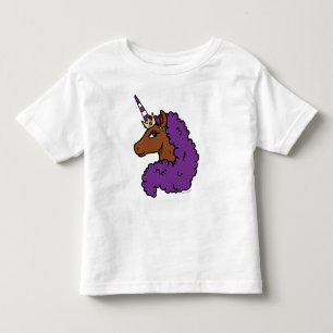 Lila Afro-Einhorn Kleinkind T-shirt