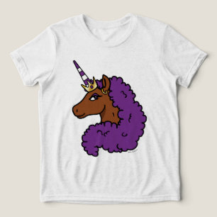 Lila Afro Unicorn Tri-Blend Shirt
