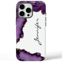 Lila Agate Geode Stone iPhone