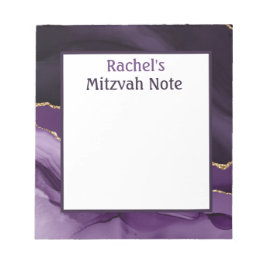 Lila Agate Modern Mitzvah Note Girls Notepad Notizblock