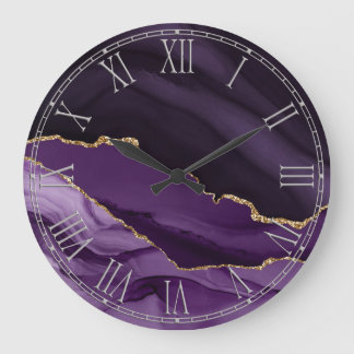 Lila Agate Wohngestaltung Große Uhr