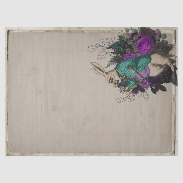 Lila Alice im Wunderland Seidenpapier (Vorderseite)