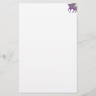 Lila Alicorn/Pegacorn/Winged Unicorn Briefpapier