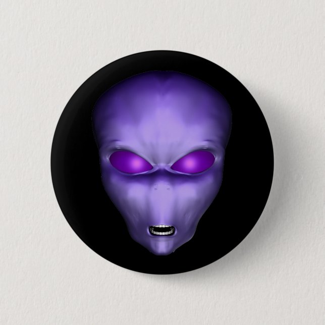 Lila Alien Button (Vorderseite)