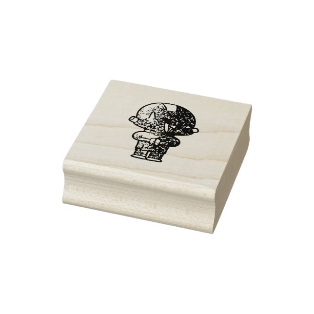 lila Alien Gummistempel (Stempel)