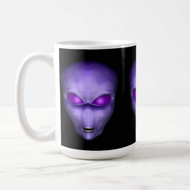 Lila Alien Kaffeetasse (Links)