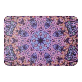 Lila Alien Kaleidoskopie Mandala Badematte