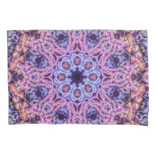 Lila Alien Kaleidoskopie Mandala Kissenbezug
