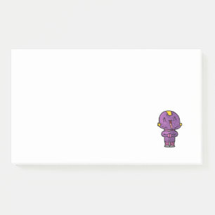 lila Alien Post-it Klebezettel