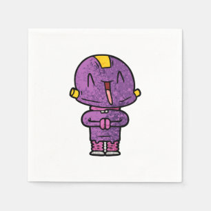 lila Alien Serviette