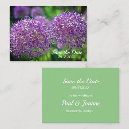 Lila Allium Blume Botanische Gartenkarte Mitteilungskarte