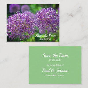 Lila Allium Blume Botanische Gartenkarte Mitteilungskarte