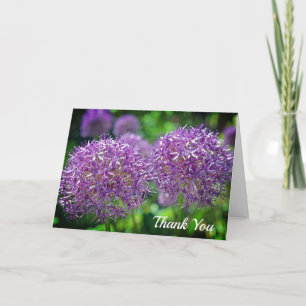 Lila Allium-Blume Dankeskarte