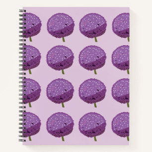 Lila Allium Blume Floral Notizbuch