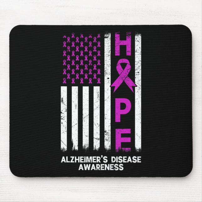 Lila Alzheimer-Krankheit Sensibilisierung für die  Mousepad (Vorne)