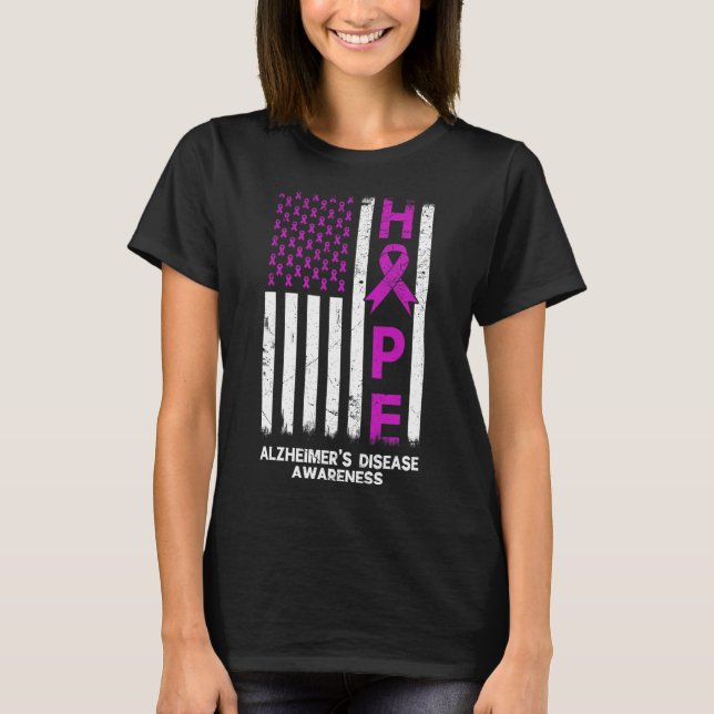 Lila Alzheimer-Krankheit Sensibilisierung für die  T-Shirt (Vorderseite)