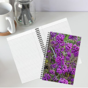 Lila Amerikanische Schönheitsbeere Botanisch Notizbuch