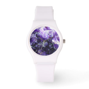 Lila Amethyst Armbanduhr