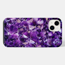 Lila Amethyst Crystal Gems IPhone Samsung Case 14 Plus Hülle