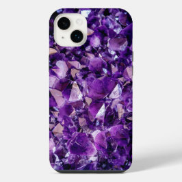 Lila Amethyst Crystal Gems IPhone Samsung Case 14 Plus Hülle