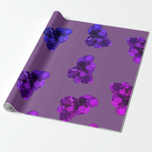 Lila Amethyst Crystal Stone Paper Geschenkpapier