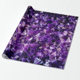 Lila Amethyst Crystal Wrapping Paper Geschenkpapier