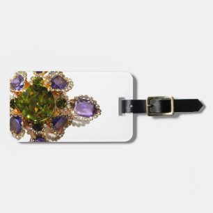 Lila Amethyst Diamanten Smaragde Schmuck Gepäckanhänger