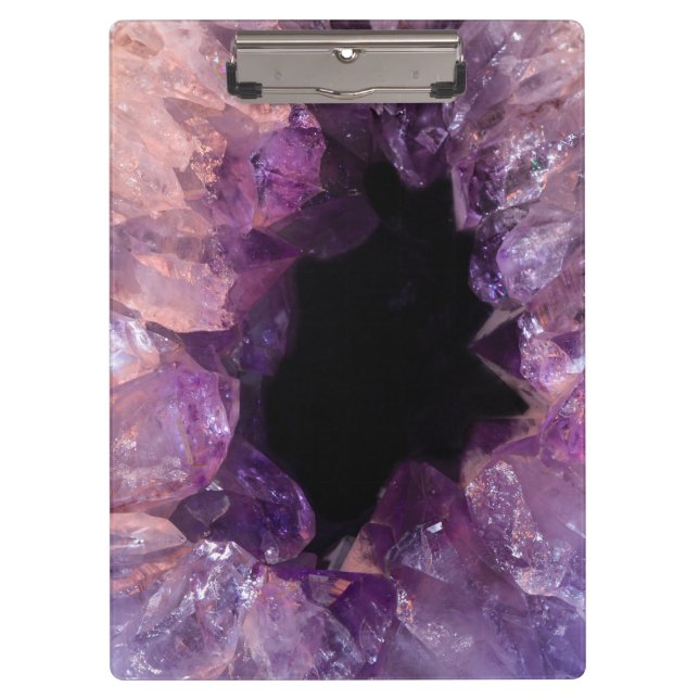 Lila Amethyst Klemmbrett (Vorderseite)
