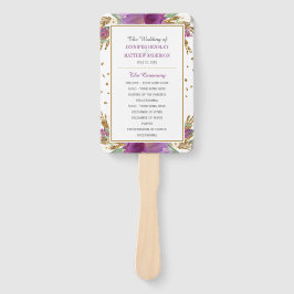 Lila Amethyst-Rectangle-Glitzer-Rahmen Fächer