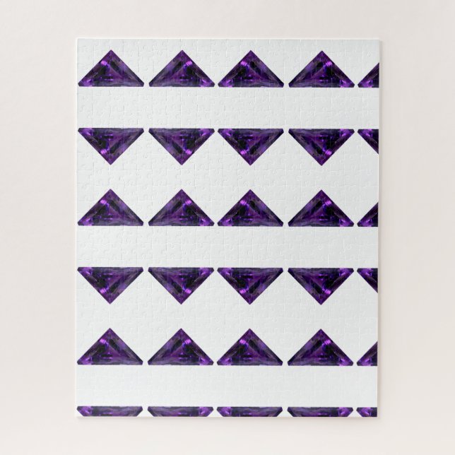 Lila Amethyst Triangle Gemstone (Vertikal)