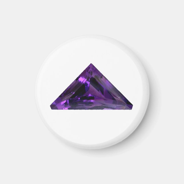 Lila Amethyst Triangle Gemstone Magnet (Vorne)