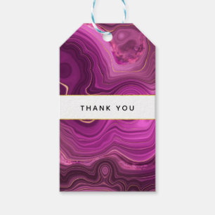 Lila Amethyst und Gold Abstrakte Agate Vielen Dank Geschenkanhänger