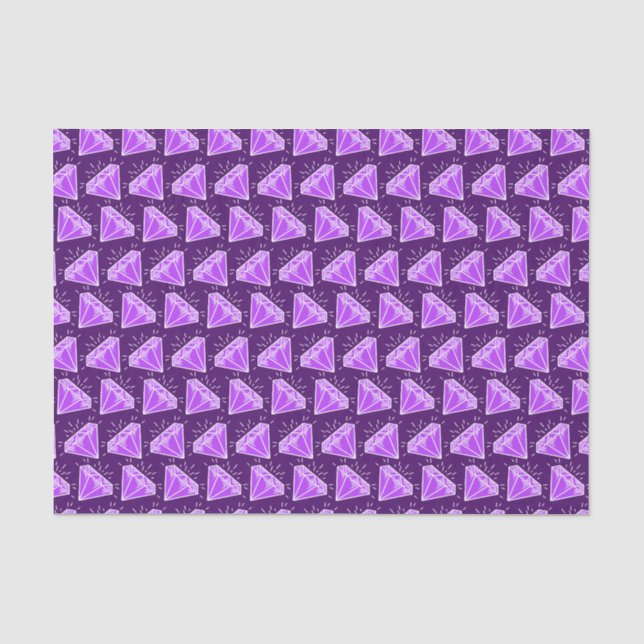 Lila Amethystal-Edelsteine-Papier Seidenpapier (Vorderseite)
