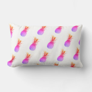 Lila Ananas-Patronenpolster in hellrosa Lendenkissen