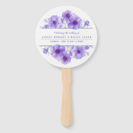 Lila Anemone Blume Art Zeremonie Hochzeitsfans Fächer