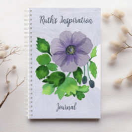 Lila Anenome Journal Notizbuch