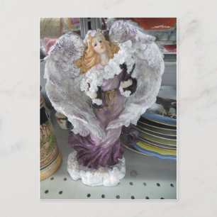 Lila Angel Postkarte
