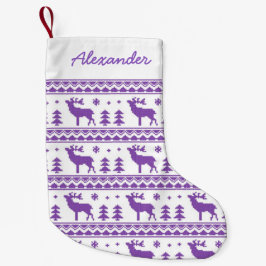 Lila angemessenes kleiner weihnachtsstrumpf