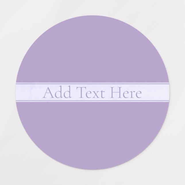 Lila, anpassbarer eleganter Leichtlavender Etiketten (Design 1)