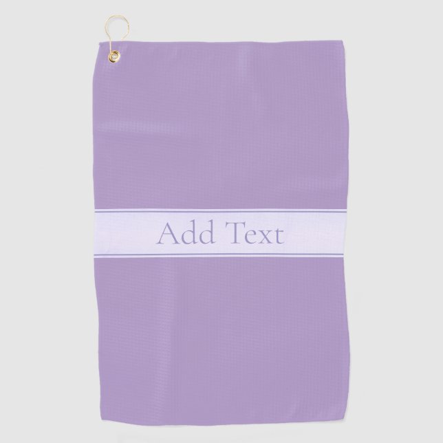 Lila, anpassbarer eleganter Leichtlavender Golfhandtuch (Vorderseite)