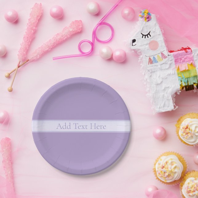 Lila, anpassbarer eleganter Leichtlavender Pappteller (Party)