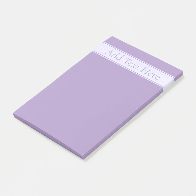 Lila, anpassbarer eleganter Leichtlavender Post-it Klebezettel (angewinkelt)